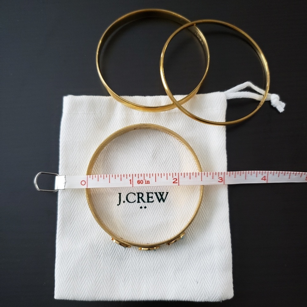 J.Crew Gold Bangle Enamel Bracelet (set of 3 pcs) - Picture 8 of 8